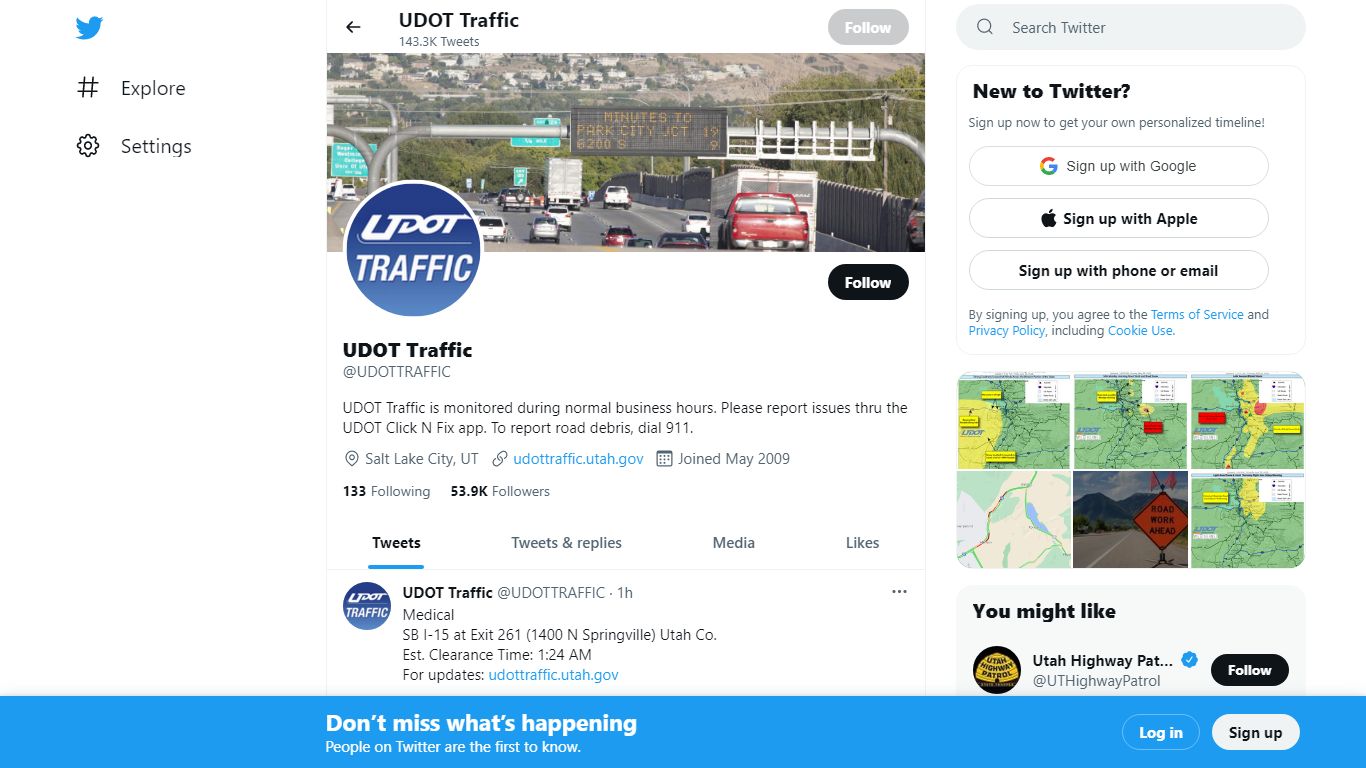UDOT Traffic (@UDOTTRAFFIC) / Twitter
